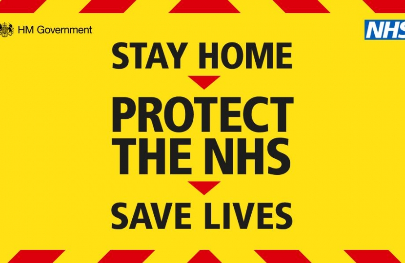 Stay at home,  protect the NHS, save lives